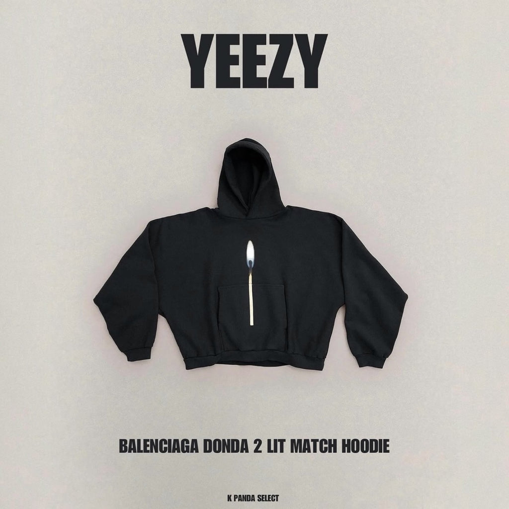 YEEZY X BALENCIAGA DONDA2蠟燭 帽T 巴黎世家 黑色 820382505（現貨）