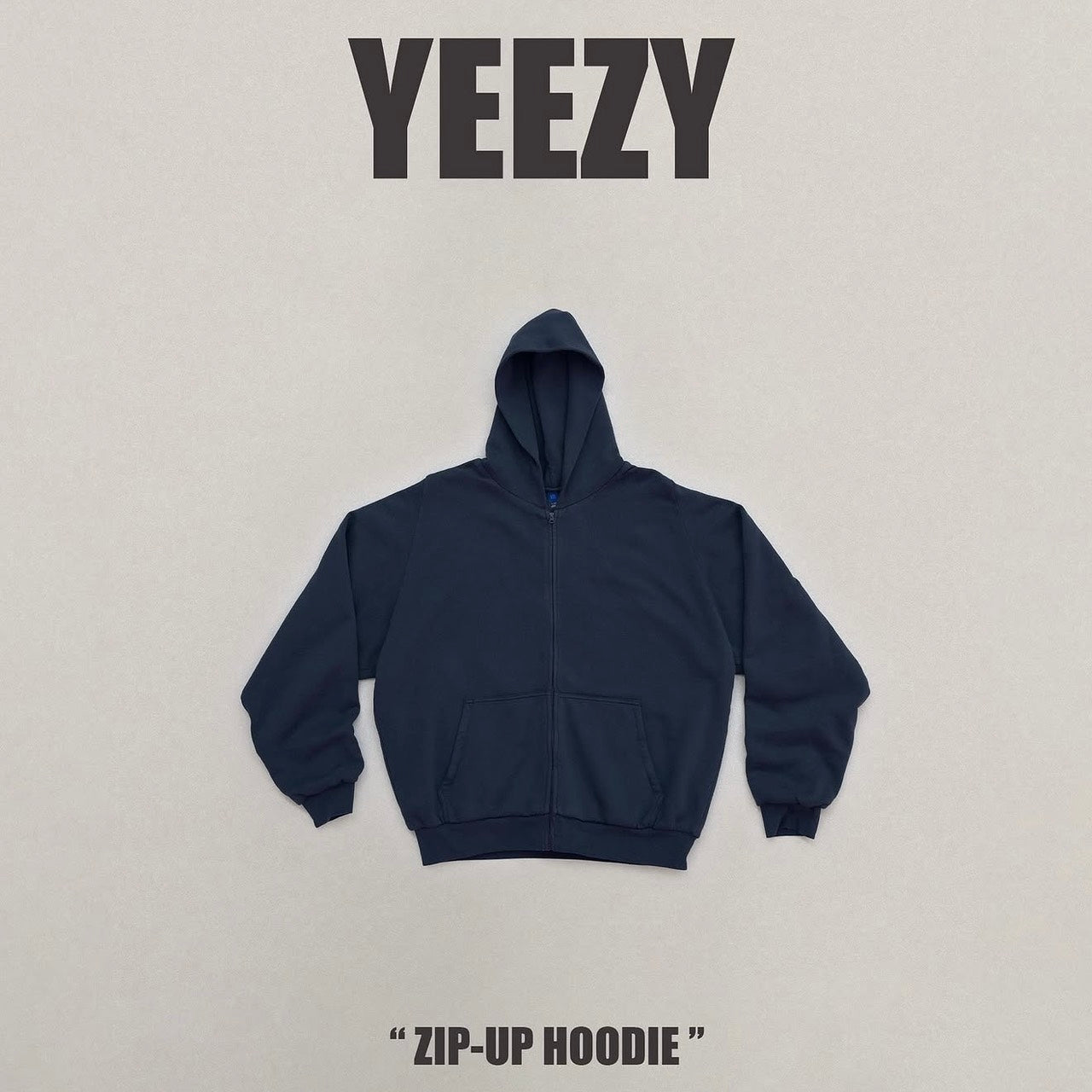 YEEZY X GAP ZIP-UP HOODIE 拉鍊外套 海軍藍 YZY-SS24-10（現貨）