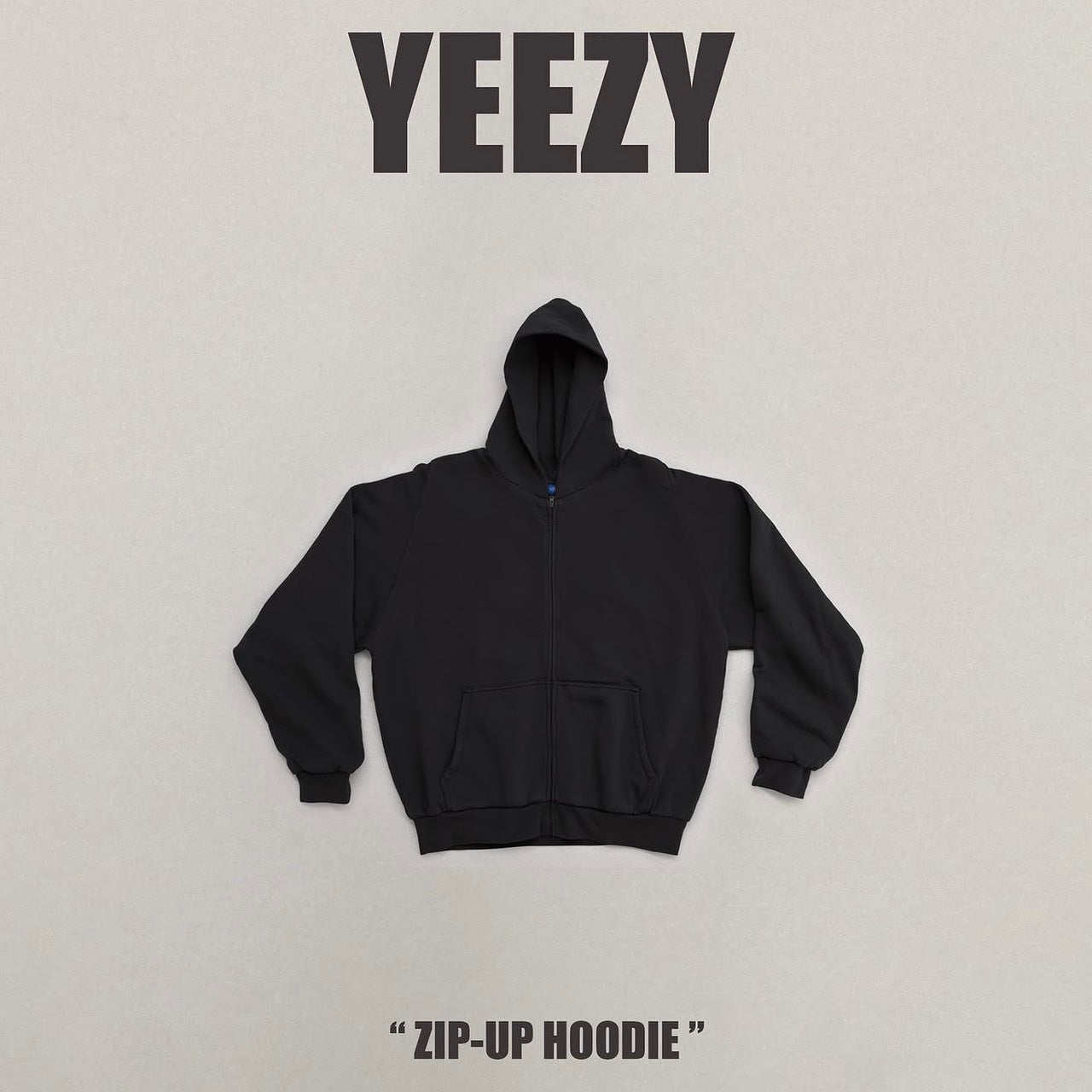 YEEZY X GAP ZIP-UP HOODIE 拉鍊外套 黑色 YZY-SS24-08（現貨）