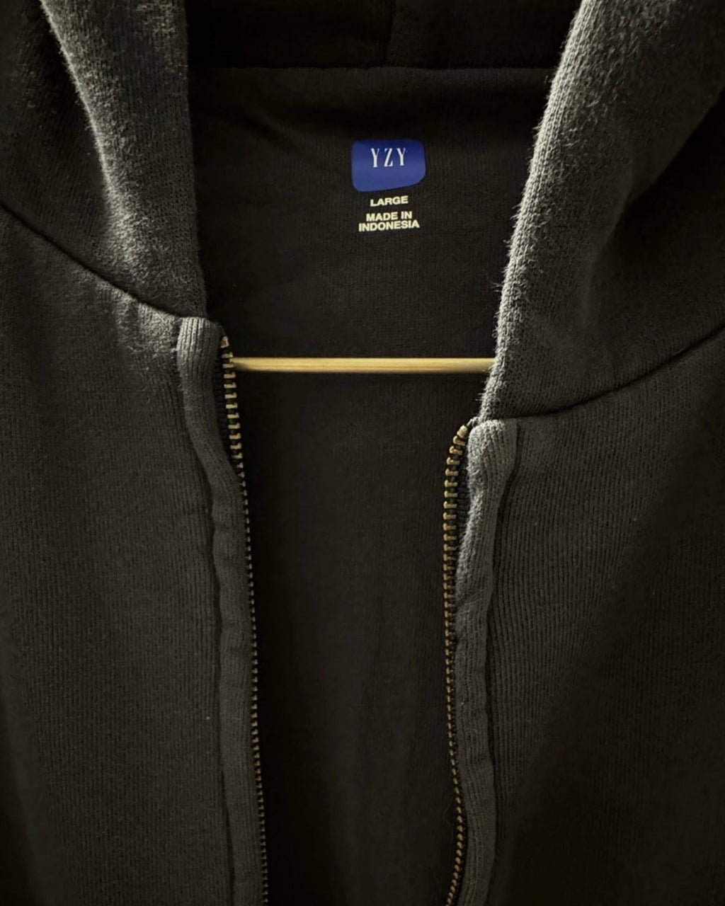 YEEZY X GAP ZIP-UP HOODIE 拉鍊外套 黑色 YZY-SS24-08（現貨）