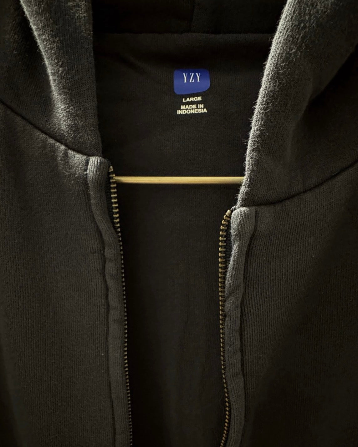 YEEZY X GAP ZIP-UP HOODIE 拉鍊外套 黑色 YZY-SS24-08（現貨）