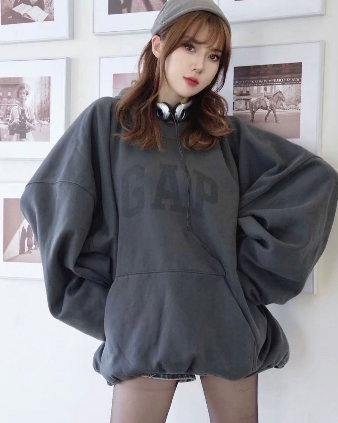 YEEZY x GAP x BALENCIAGA DOVE HOODIE 帽T 巴黎世家 三方聯名 黑色 472996（現貨）