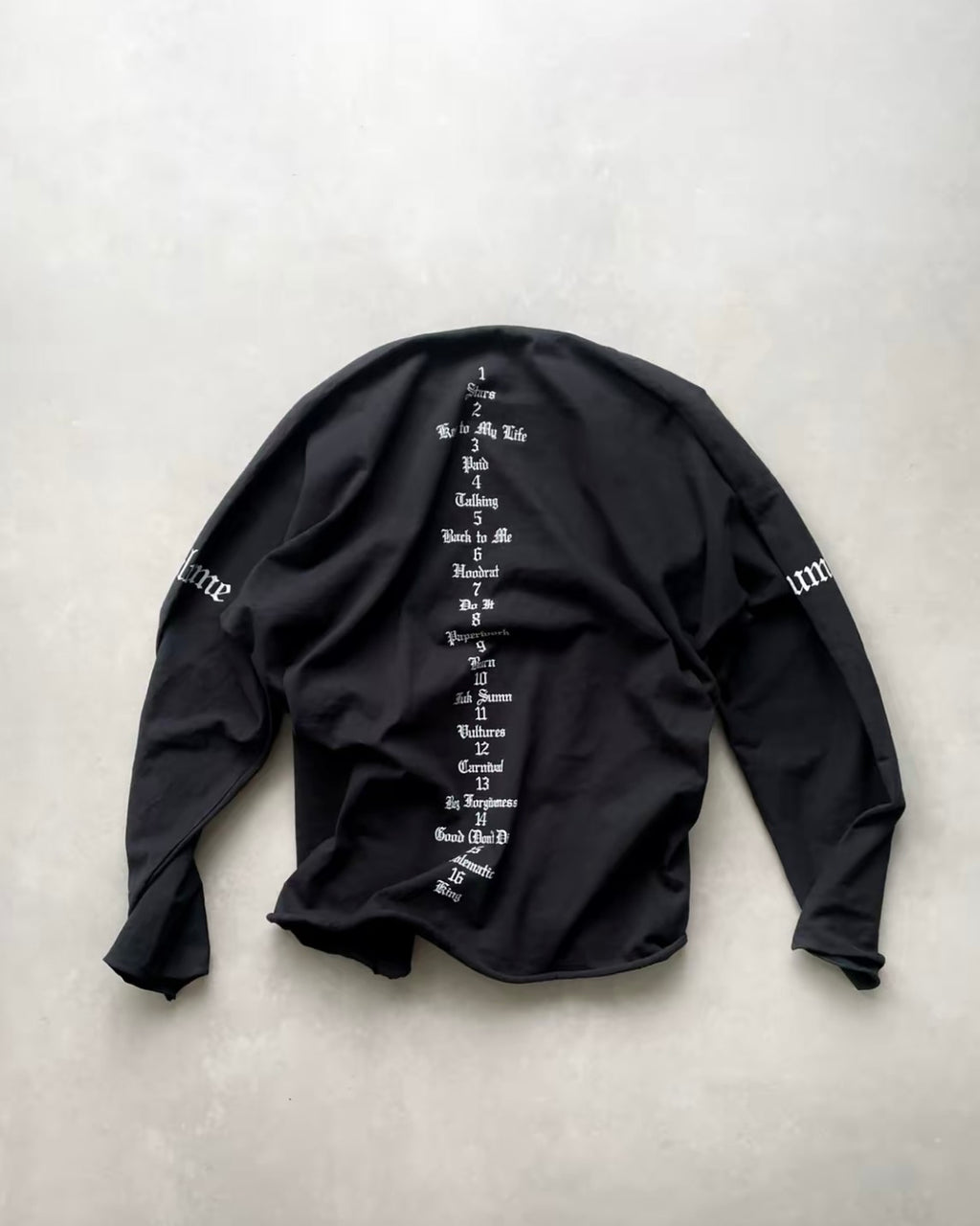 YEEZY VULTURES 長T 黑色 YZ1857-VOL1-BLK（現貨）